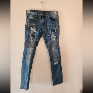 Black premium skinny flex jeans size mens 30x32